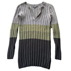 PENDLETON RIBBED STRETCH LONG SLEEVE‎ TOP MERINO WOOL WOMAN'S MEDIUM | F2